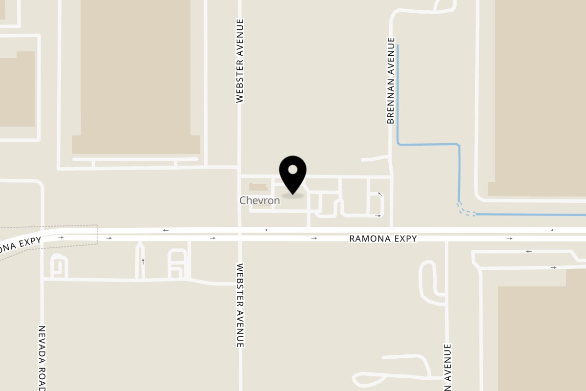 Map showing the location of Valentino's Pizza & Sports Bar on 780 Ramona Expy in Perris